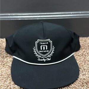 Travis Mathew Black and White Country Club Cap